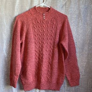 Karen Scott Women's
Cable Knit Chenille
Sweater Pink Size M